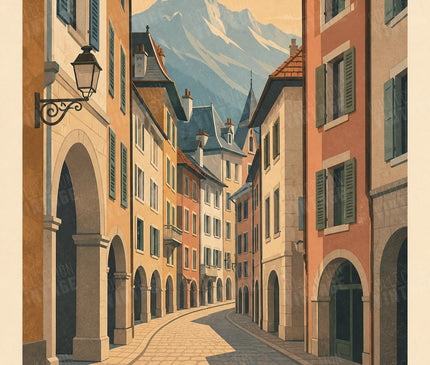 affiche ruelles de chambéry
