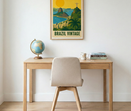 affiche brésil typographie vintage
