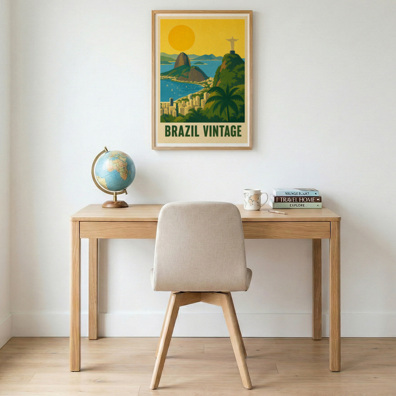 affiche brésil typographie vintage