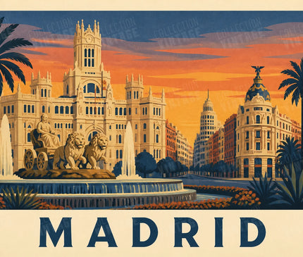 affiche madrid format paysage