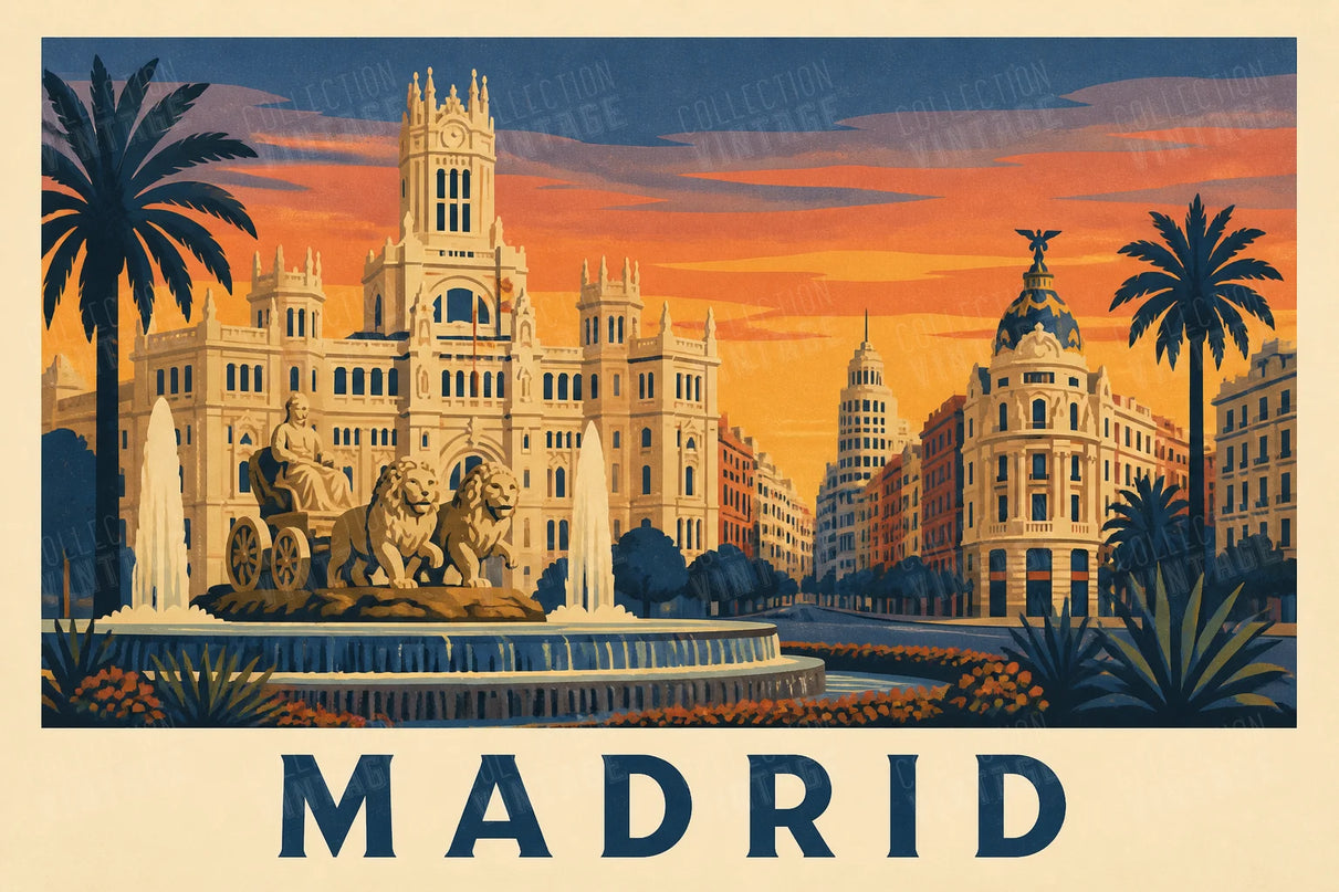 affiche madrid format paysage