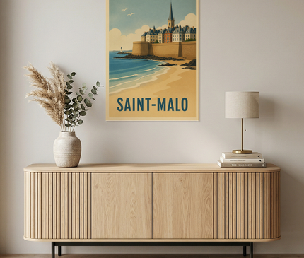 affiche saint malo vintage déco couloir