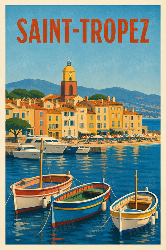 affiche murale bureau Saint Tropez 