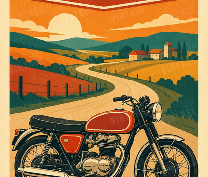 affiche ancienne moto de collection