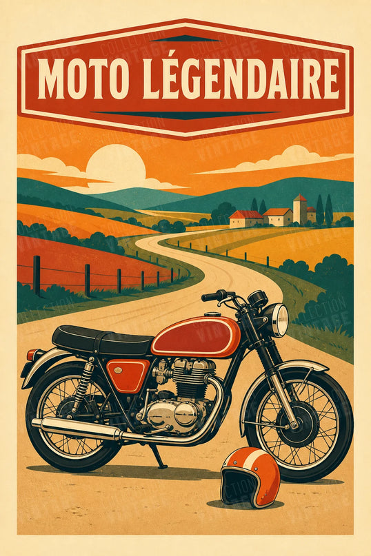 affiche ancienne moto de collection