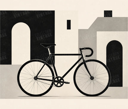 affiche vélo noir et blanc artistique