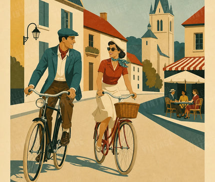 poster vélo vintage style années 50