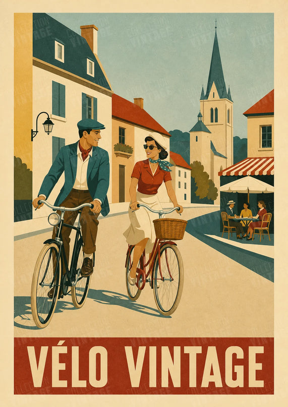poster vélo vintage style années 50