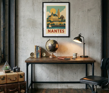 affiche nantes monuments emblématiques