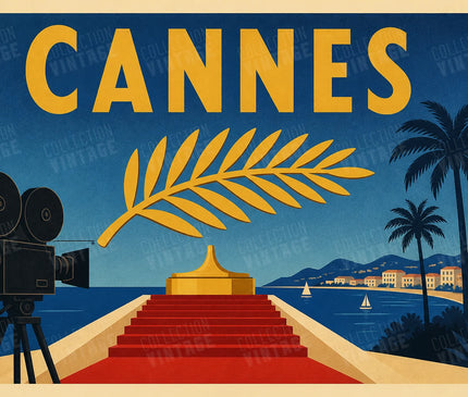affiche festival de cannes style affiche illustrée