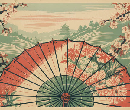 affiches chine ombrelles vintage