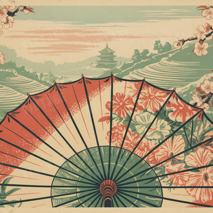 affiches chine ombrelles vintage