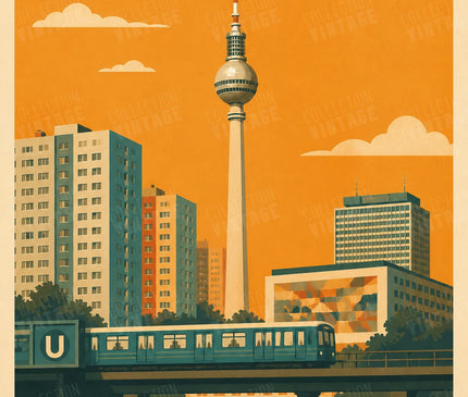 affiche berlin style années 70