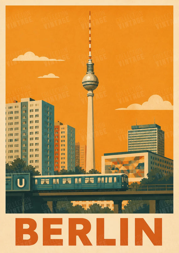 affiche berlin style années 70