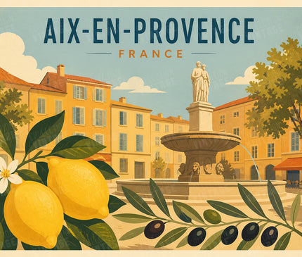 affiche citron et olive aix en provence