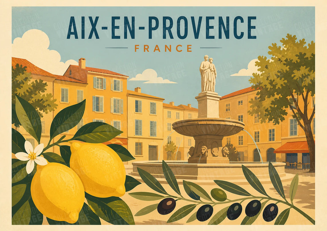 affiche citron et olive aix en provence