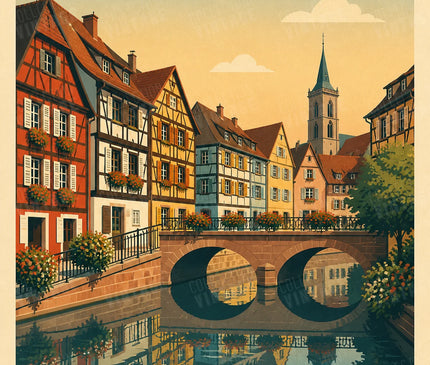 affiche colmar affiche illustration manuelle