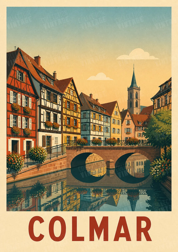 affiche colmar affiche illustration manuelle
