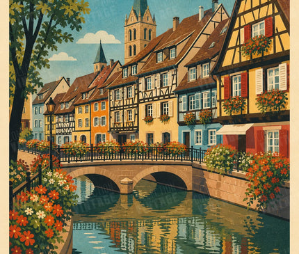 affiche colmar style illustration ancienne