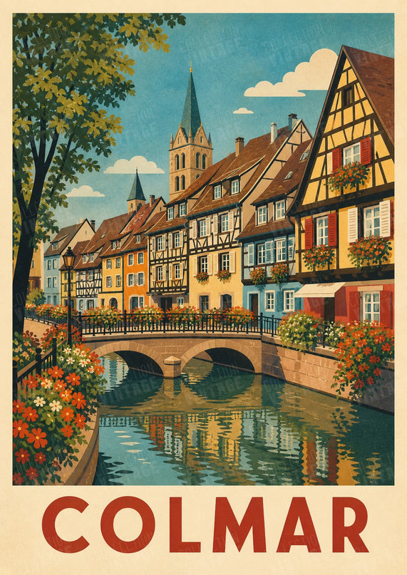 affiche colmar style illustration ancienne