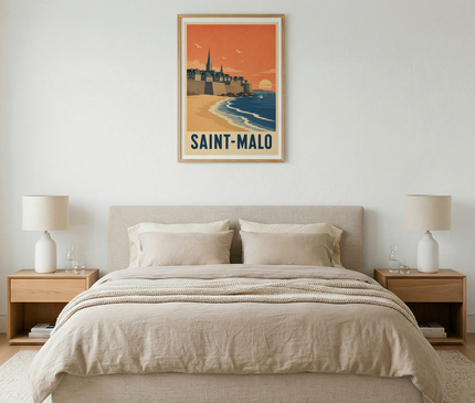affiche saint malo vintage design graphique