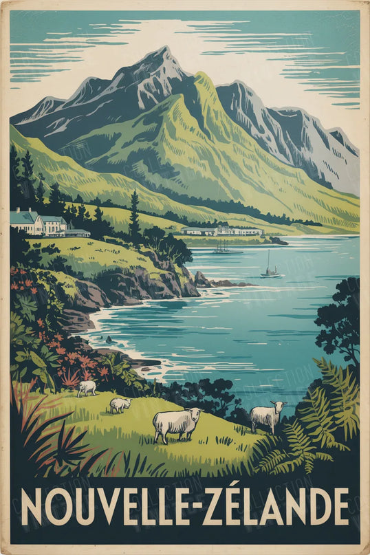 affiche nouvelle-zélande affiche publicitaire ancienne