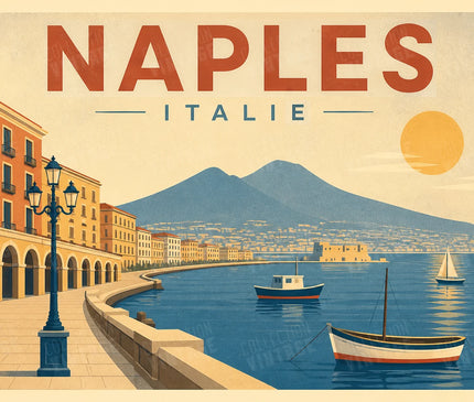 affiche naples atmosphère rétro