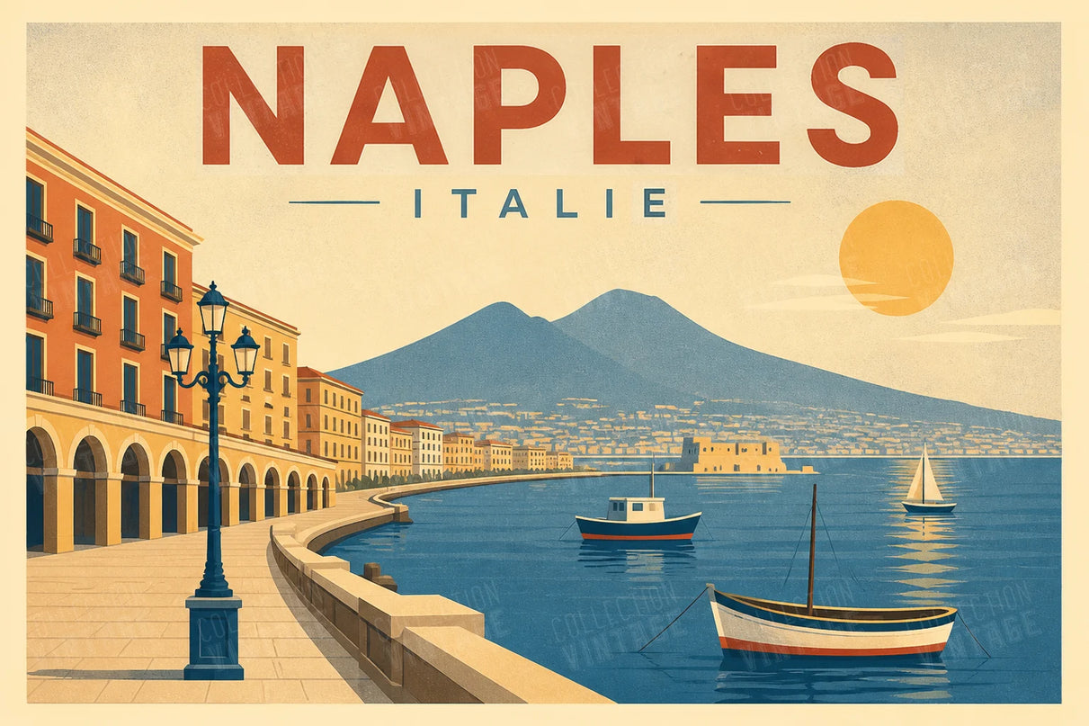 affiche naples atmosphère rétro