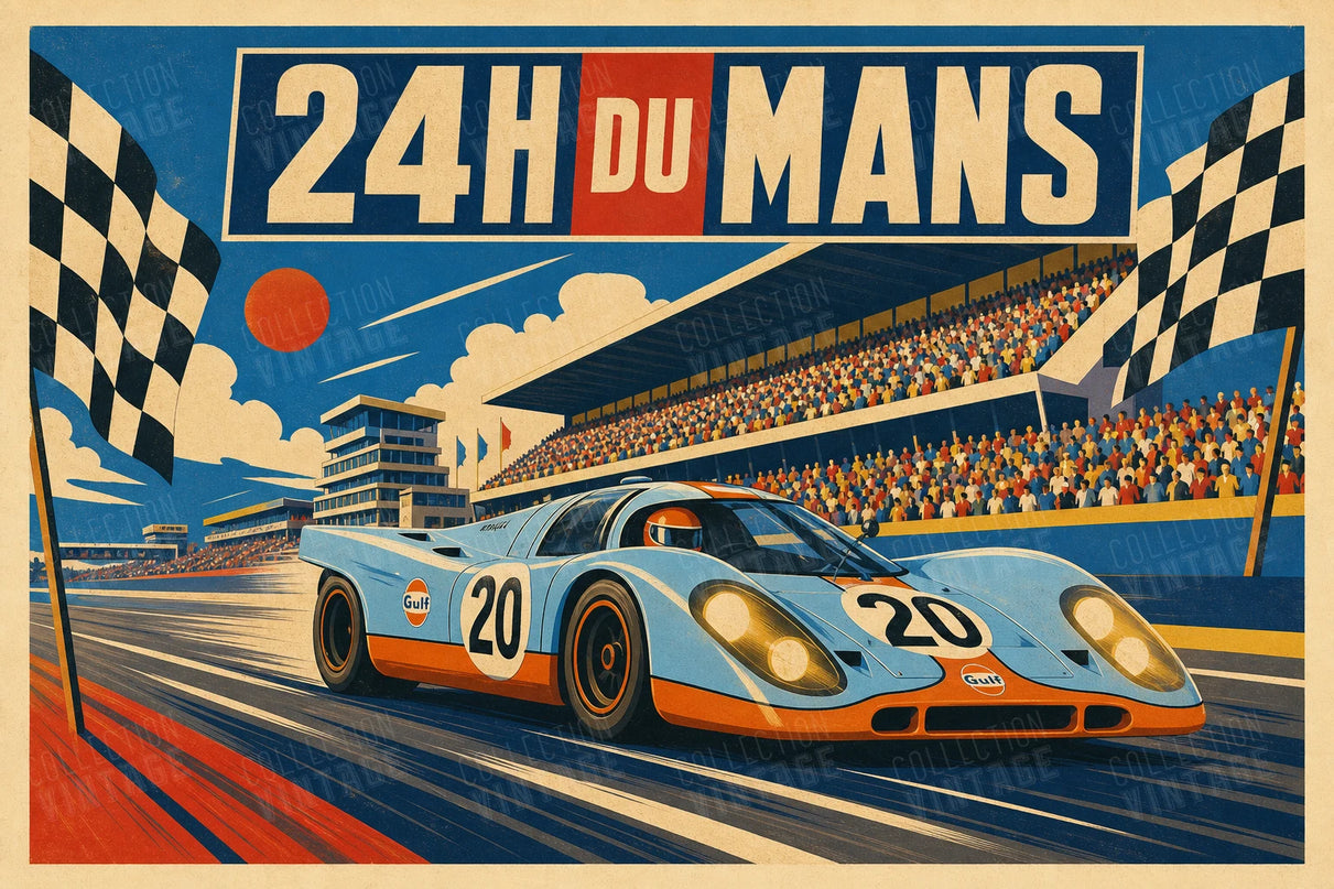 affiche 24h du mans format panoramique