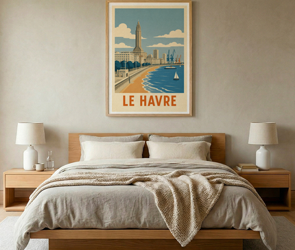 affiche le havre style travel poster