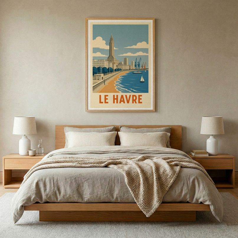 affiche le havre style travel poster