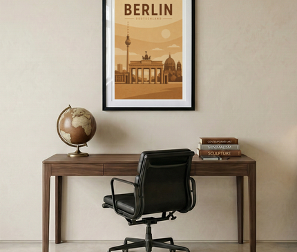 affiche berlin affiche couleur sépia