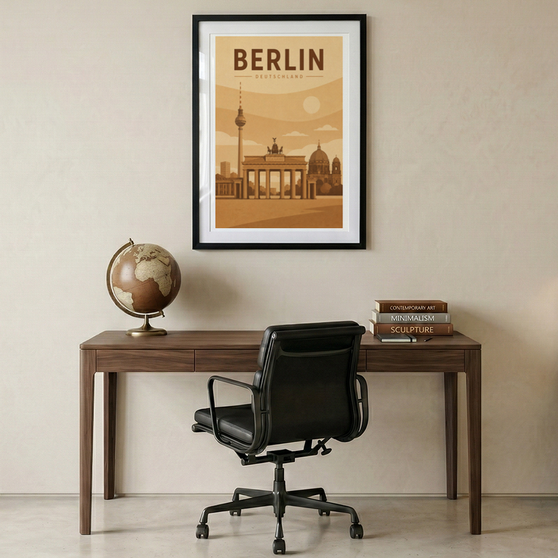 affiche berlin affiche couleur sépia