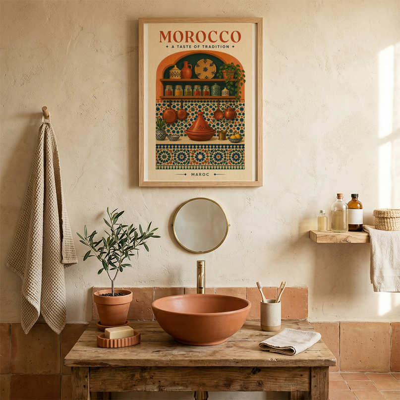 affiche marrakech décor vintage cuisine