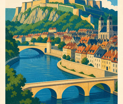 affiche besançon jeu de couleurs vives