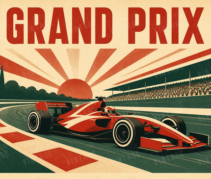 affiche grand prix f1 affiche style affiche de pub ancienne