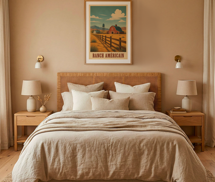affiche ranch americain vintage