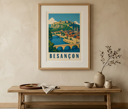 affiche besançon jeu de couleurs vives