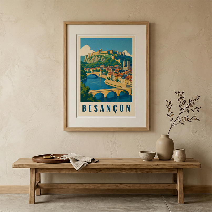 affiche besançon jeu de couleurs vives
