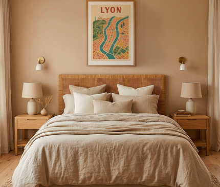lyon affiches style carte de ville