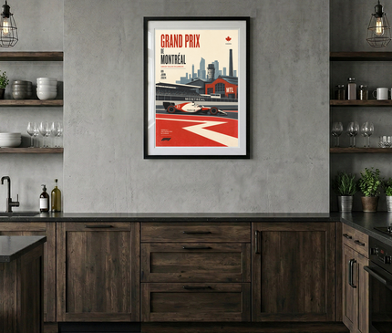affiche grand prix f1 décoration loft industriel