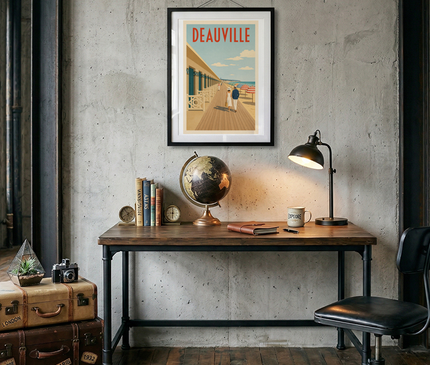 affiche deauville style graphique minimal