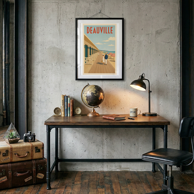 affiche deauville style graphique minimal