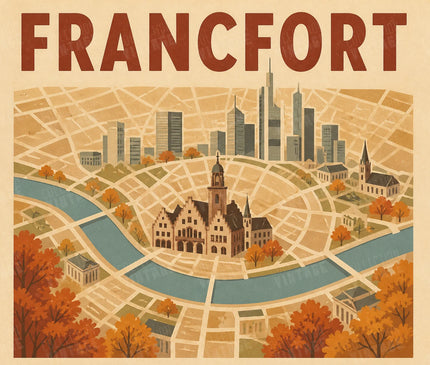 affiche francfort en automne