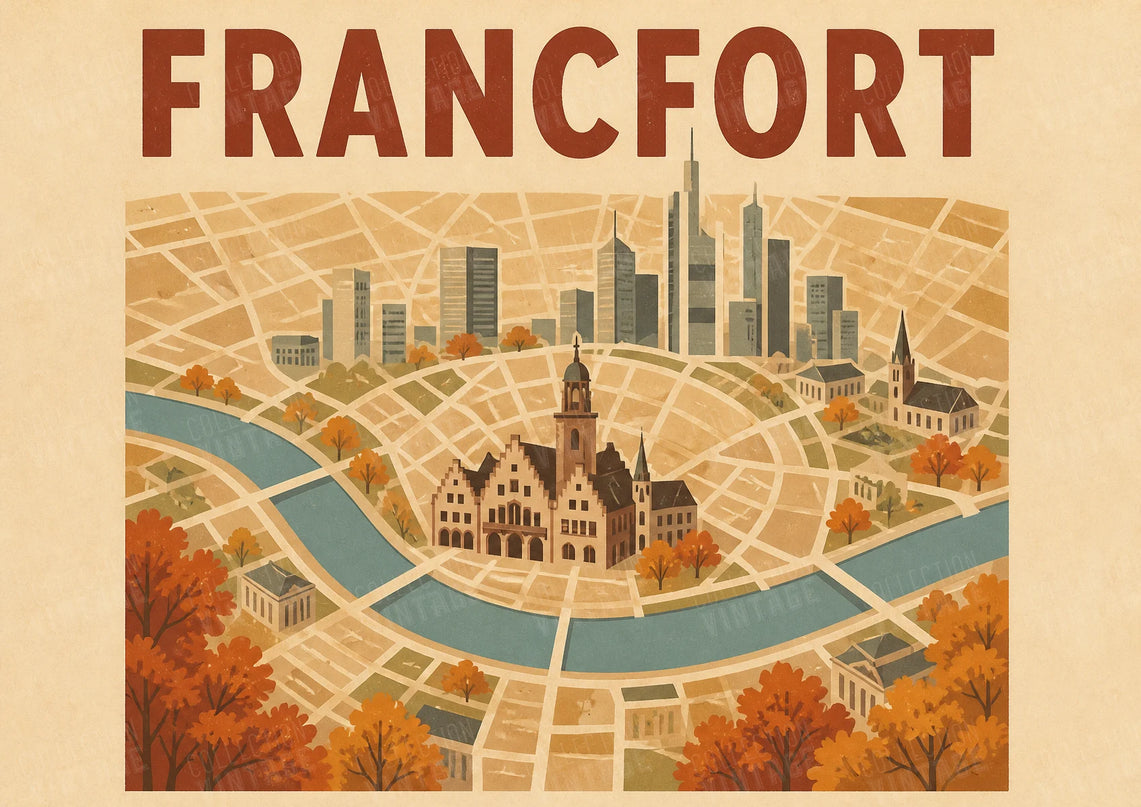 affiche francfort en automne