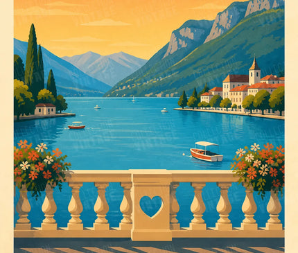 affiche annecy vintage style années 50
