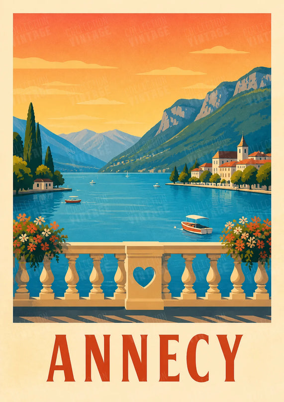 affiche annecy vintage style années 50