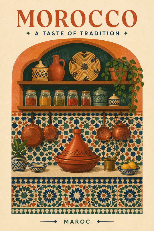 affiche marrakech décor vintage cuisine