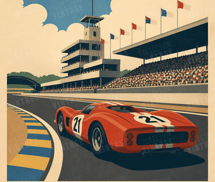 affiche décoration salon style le mans