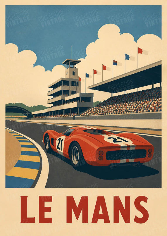 affiche décoration salon style le mans